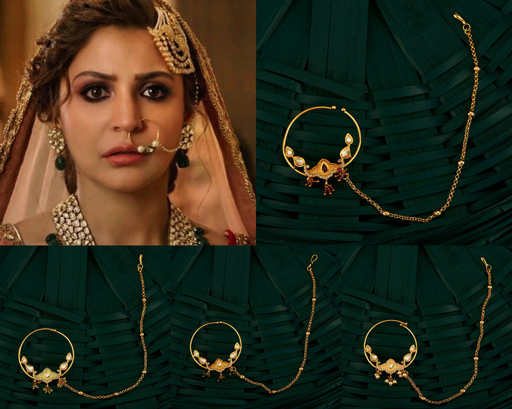 Indian Traditional Maharashtrian Gold Plated without Piercing NoseRing for  Women | eBay